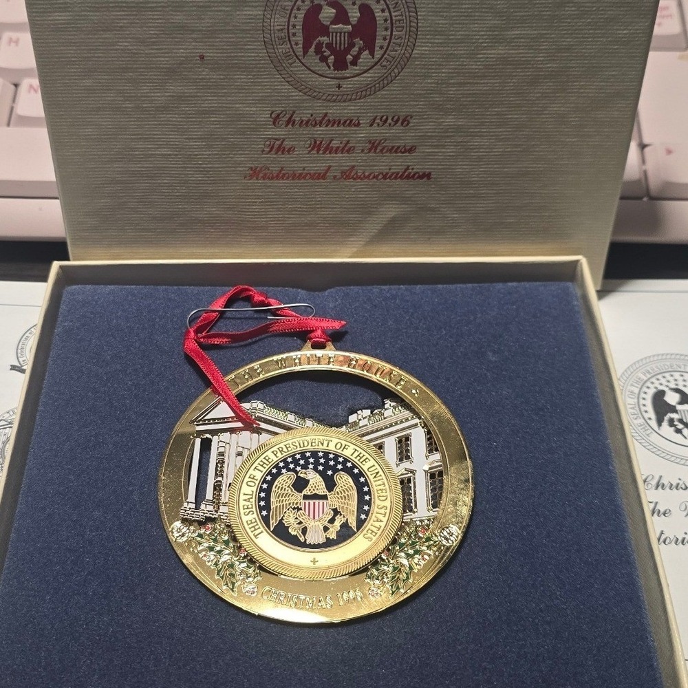 White House Historical Association 1996 Christmas Ornament Millard Fillmore Seal